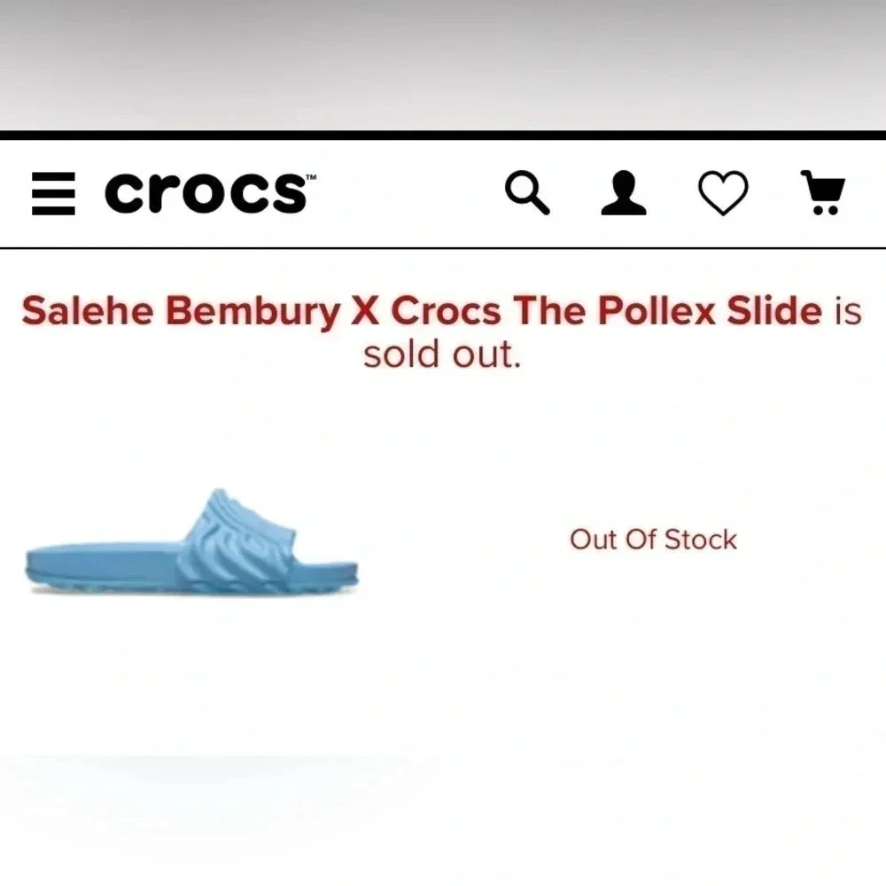 Salehe Bembury X Crocs The Pollex Slide by Tashmoo Men’s 11